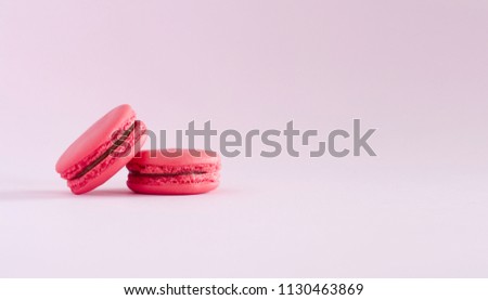 Similar – Image, Stock Photo Sweet red french macaron.