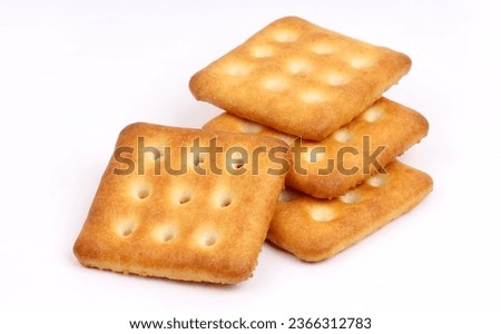 sweet and salty Cookies on white background, new angles
