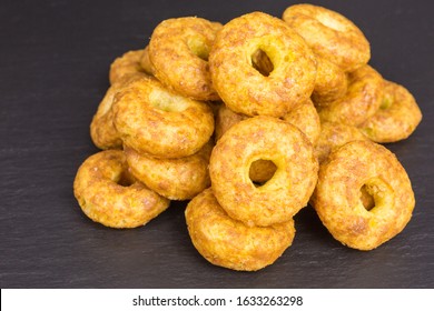 Sweet And Salty Snack - Corn Puff Donuts With Peanuts And Caramel