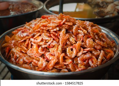 Sweet shrimps at market street food in Bangkok. - Shutterstock ID 1584517825