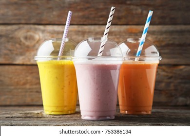 Download Smoothie Plastic Cups High Res Stock Images Shutterstock