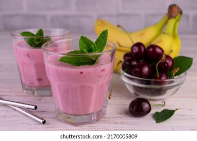 Sweet And Sour Cherry Banana Smoothie