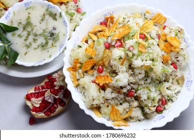 Sweet and sour Traditional Gujarati Khichdi made from Barnyard Millet [Sama Chawal] Made during fasting month of Shravan. - Shutterstock ID 1780696232