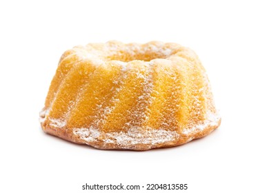 Sweet sponge cake. Bundt cake isolated on the white background. - Shutterstock ID 2204813585