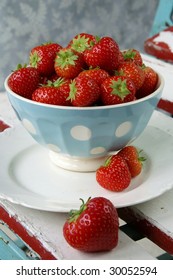Sweet strawberries in french bol