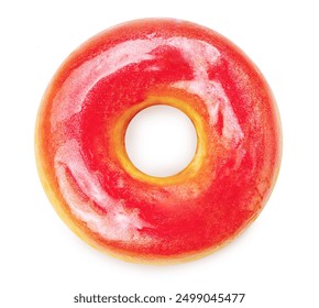 Sweet Strawberry Jam Donuts donuts  on white background, Colorful donuts isolated on white with clipping path. - Powered by Shutterstock