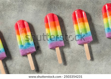 Sweet Summer Rainbow Popsicles with Different Fruit Flavors