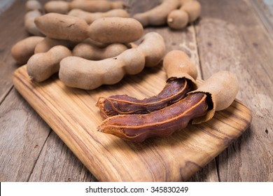 Sweet Tamarind With Chopping Block.