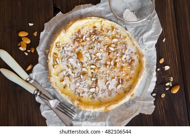 Sweet Tart With Cottage Cheese, Caramel, Nuts And Seeds 