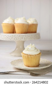 Sweet Vanilla Cupcakes Ready To Eat