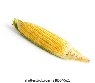 Sweetcorn Isolated On A White Background.