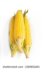 Sweetcorn Isolated On A White Background.