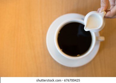 Sweetened Condensed Milk On Coffee