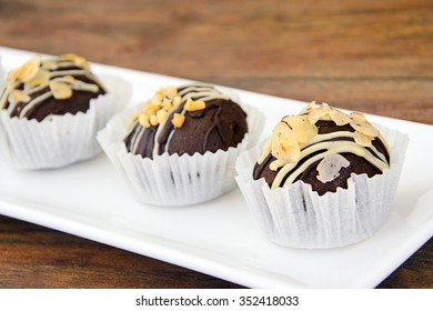 Sweetness: Chocolate Cake "Potatoes". Studio Photo