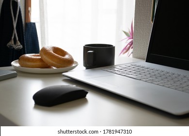 Sweets and coffee for releasing stress while working from home