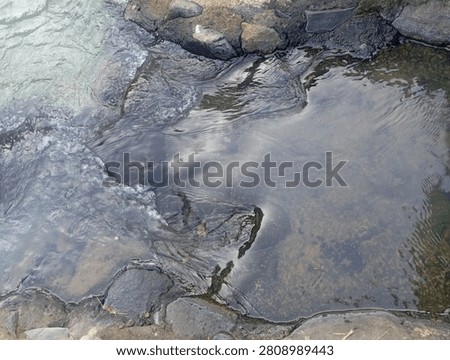 the swift current of a clear rive