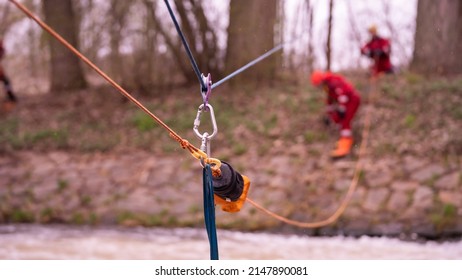 Swiftwater Rescue Training With Fireman