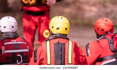 Swiftwater Rescue Training With Fireman