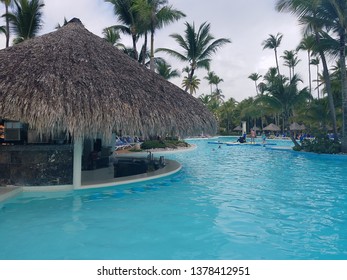 Swim Up Bar At A Pool In Punta Cana, Dominican Republic