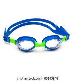 Swim Goggles On White Background