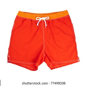 Swim Trunks Isolated On White