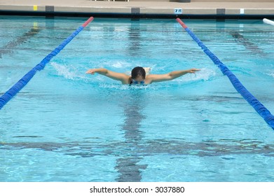 Swimmer during practice