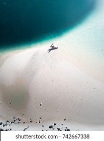 Swimmer Enjoying The Beach And The Ocean