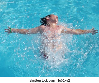 Swimmer Gasping For Air