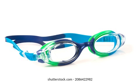 swimming glasses isolated on white background - Shutterstock ID 2086422982