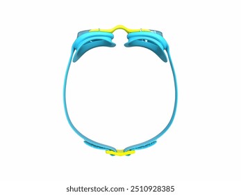 Swimming goggles designed for enhanced comfort and performance, featuring a sleek blue and yellow color scheme with an ergonomic design suitable for competitive swimmers. - Powered by Shutterstock