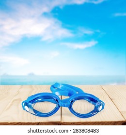 Swimming Goggles, Googles, Isolated.