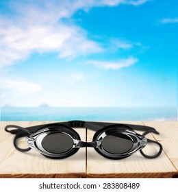 Swimming Goggles, Googles, Isolated.