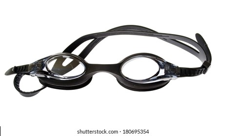 Swimming Goggles Isolated On White