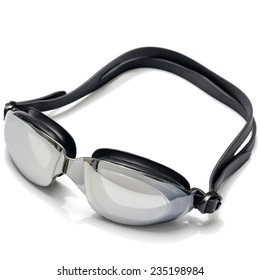 Swimming Goggles On White Background