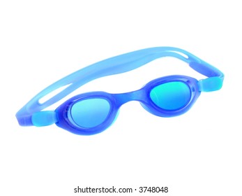 Swimming Googles Isolated On White.