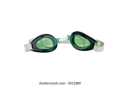 Swimming Googles On A White Background