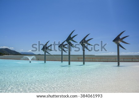 Swimming lagoon in Cairns, Queensland, Australia