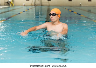 Swimming - Male Swimmer, Man In Indoor Pool