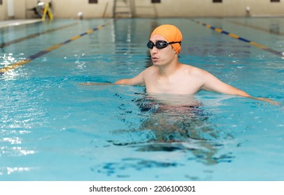 Swimming - Male Swimmer, Man In Indoor Pool