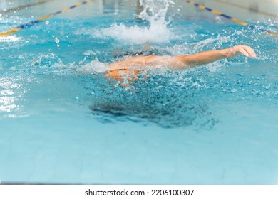 Swimming - Male Swimmer, Man In Indoor Pool