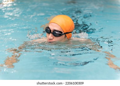 Swimming - Male Swimmer, Man In Indoor Pool