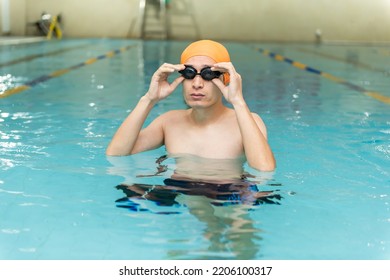 Swimming - Male Swimmer, Man In Indoor Pool