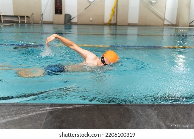 Swimming - Male Swimmer, Man In Indoor Pool