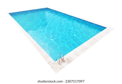 Piscina con escalera aislada