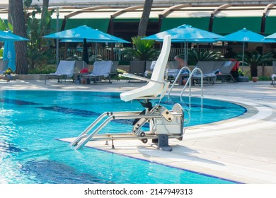 Swimming Pool Lifts For Disabled People Access To The Pool. Hotel Pool .
