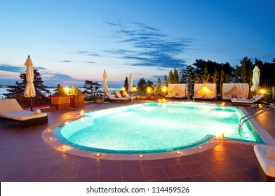 Swimming Pool Of Luxury Hotel