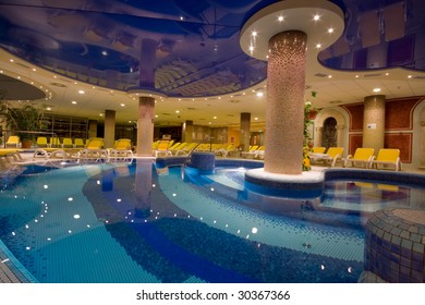 Swimming Pool At Night