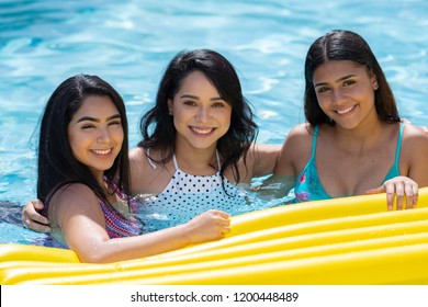 Swimming At A Pool Party In The Summer