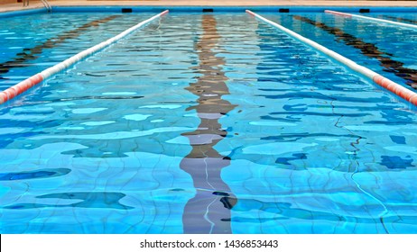 Swimming Pool Race Track Single Long View