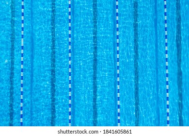 Swimming Pool With Racing Lane Dividers, Top View